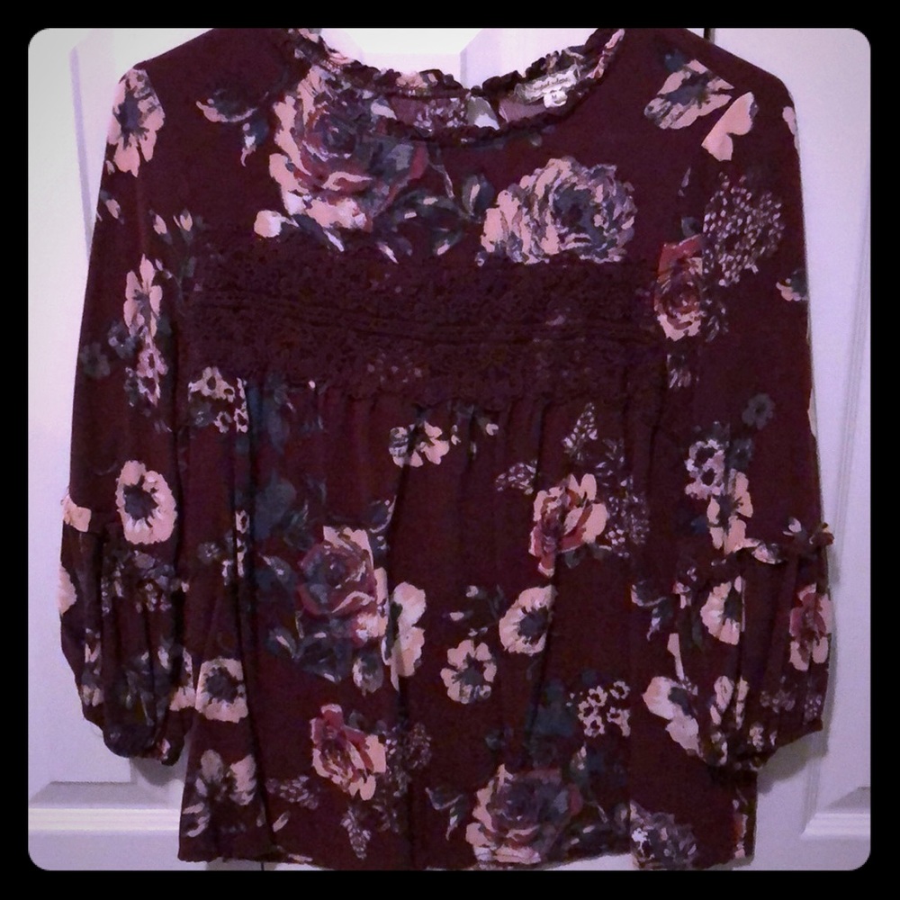 Purple Floral Top